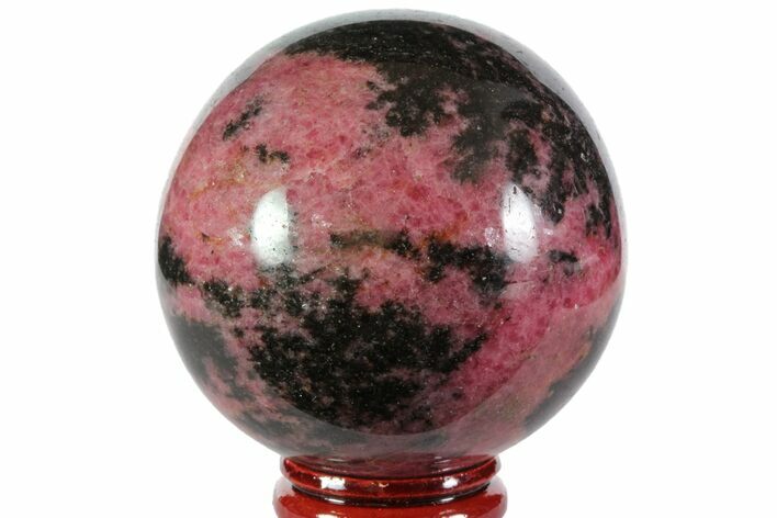Polished Rhodonite Sphere - Madagascar #78801